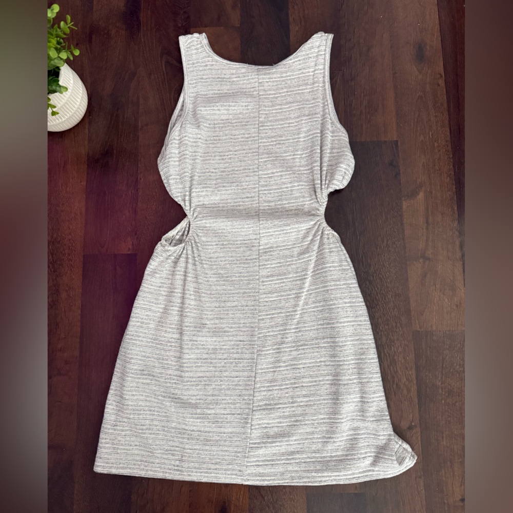 Caution To The Wind Backless Gray Dress